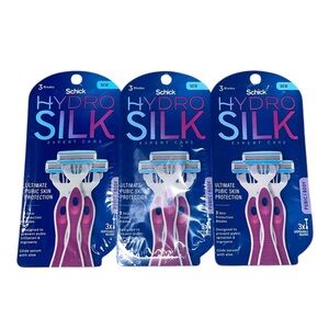 Lot Of 3 Schick Hydro Silk Expert Care Pubic Protection Disposable Razors, 3 Ct